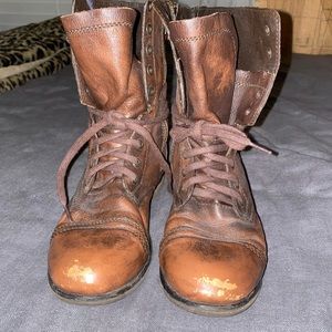 Steve Madden Brown Combat Boots